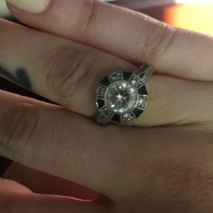 Sterling Silver Sapphire Ring